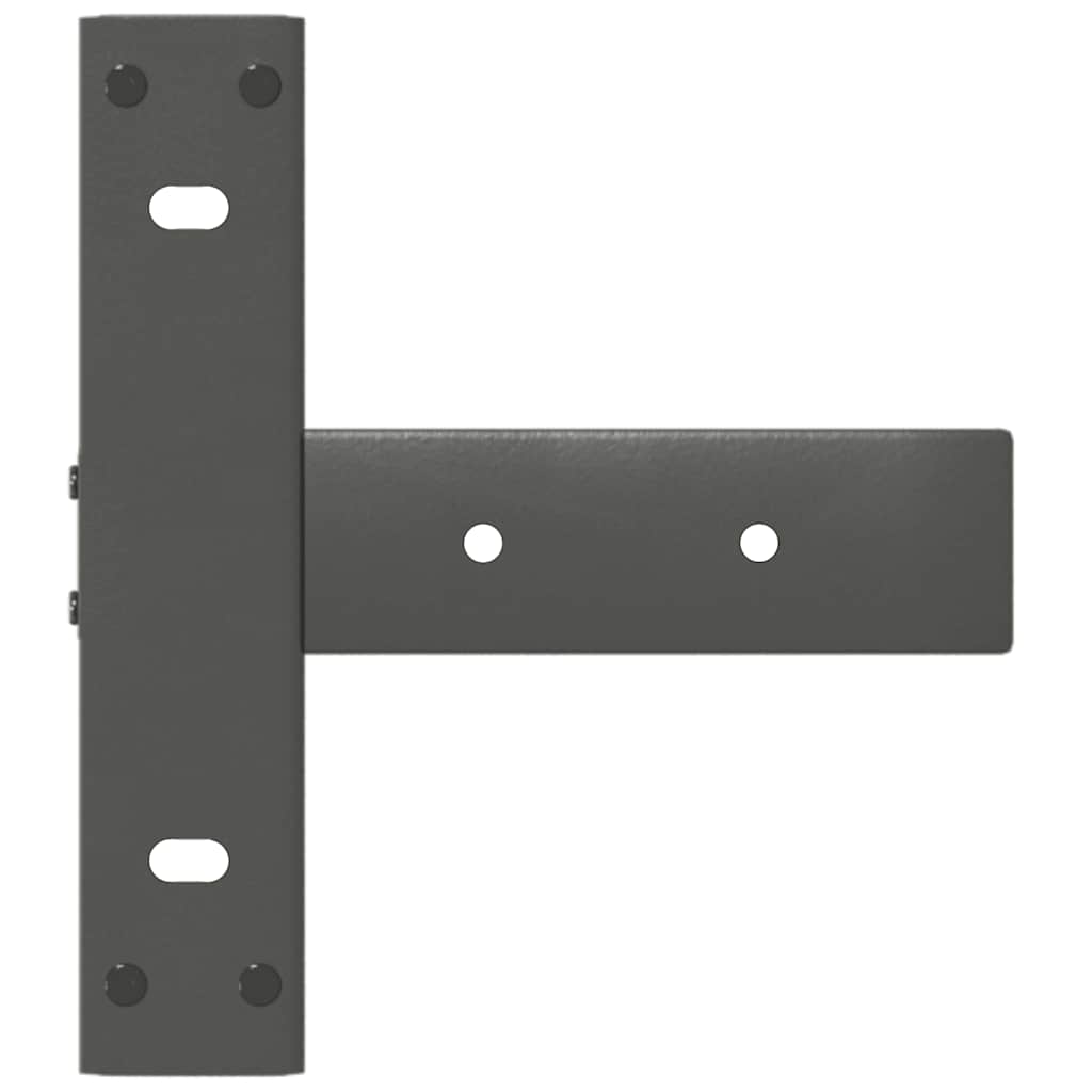 vidaXL Picioare de masă consolă în formă de T, 2 buc., antracit, 38x25x(72-73) cm, oțel