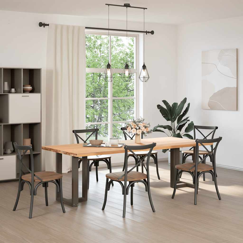 vidaXL Picioare de masă în formă de T, 2 buc., negru, 50x35x(72-73) cm, oțel vidaXL Picioare de masă în formă de T, 2 buc., negru, 50x35x(72-73) cm, oțel