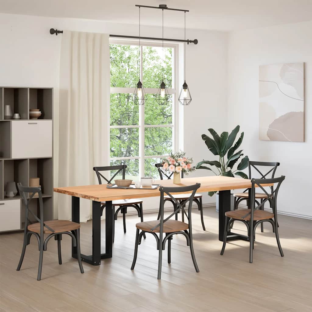 vidaXL Picioare de masă în formă de T, 2 buc., negru, 60x35x(72-73) cm, oțel vidaXL Picioare de masă în formă de T, 2 buc., negru, 60x35x(72-73) cm, oțel
