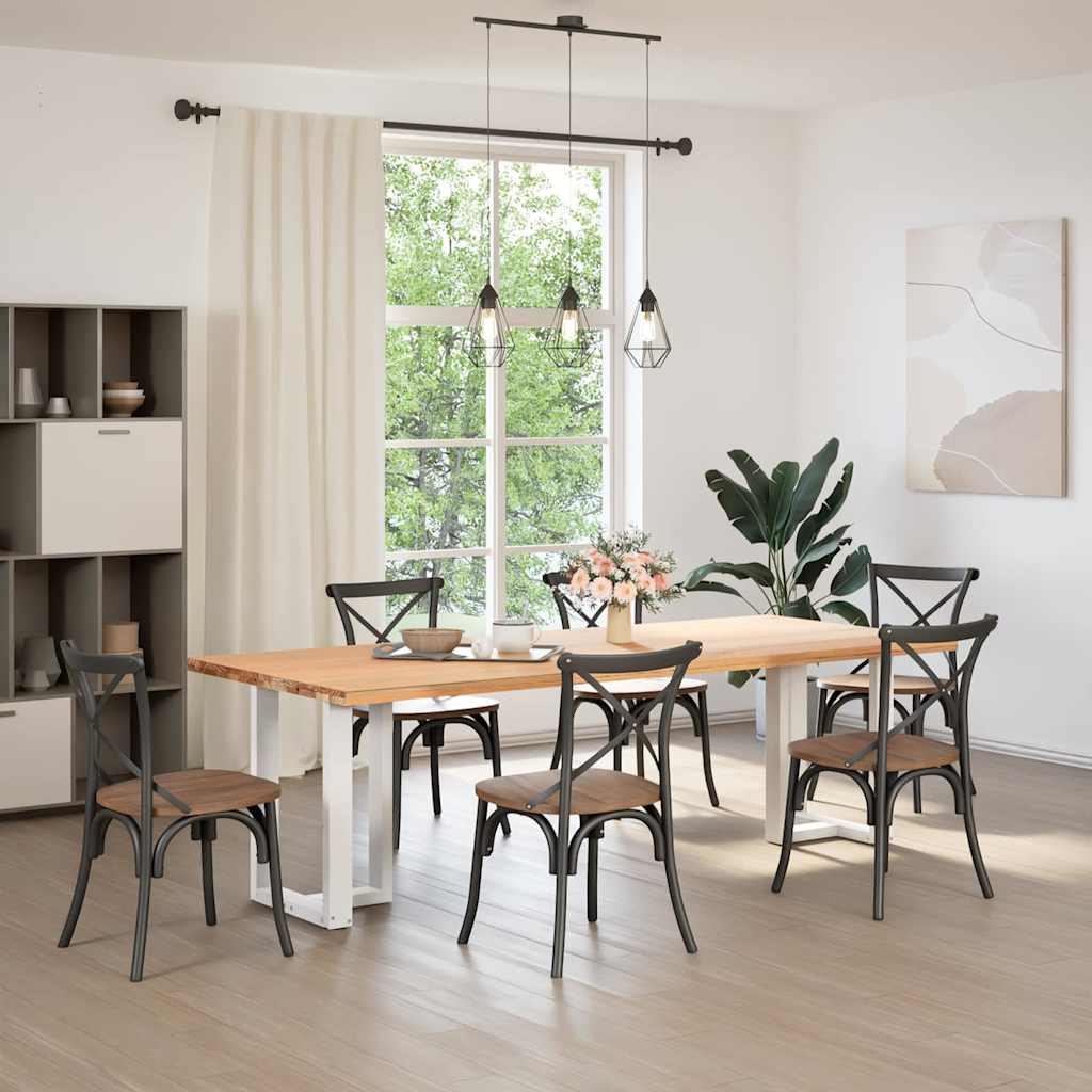 vidaXL Picioare de masă în formă de T, 2 buc., alb, 60x35x(72-73) cm, oțel vidaXL Picioare de masă în formă de T, 2 buc., alb, 60x35x(72-73) cm, oțel