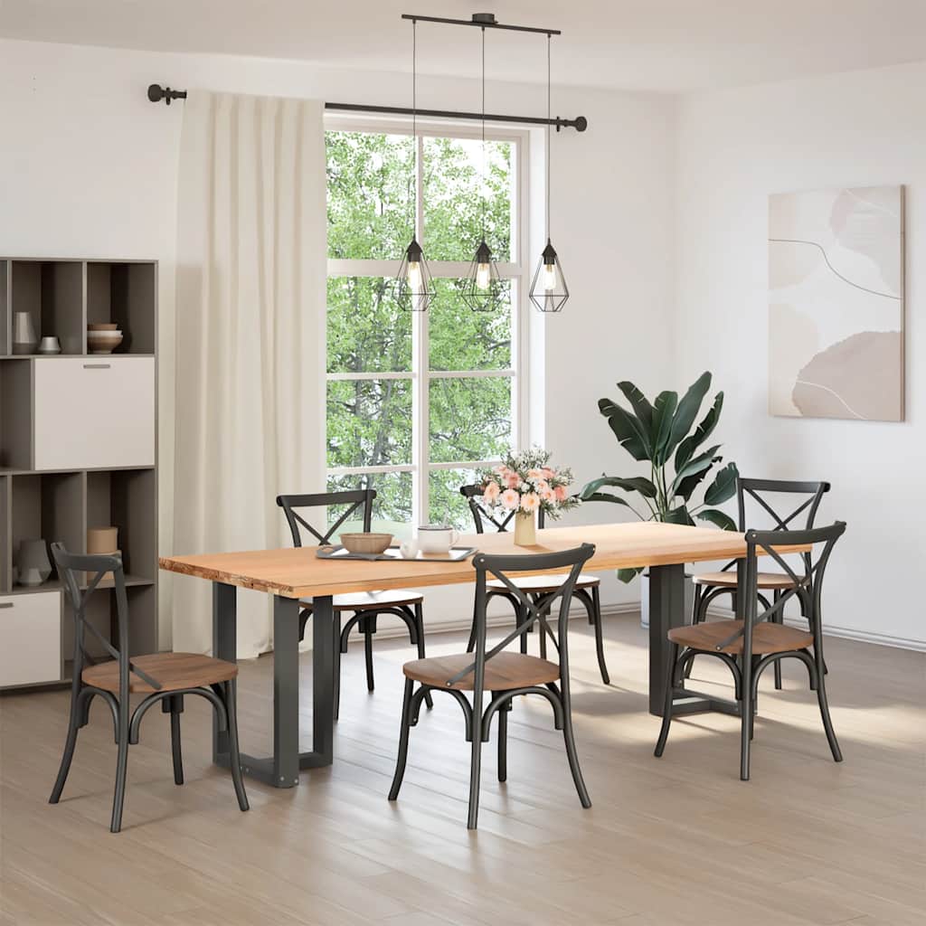 vidaXL Picioare de masă în formă de T, 2 buc., antracit, 60x35x(72-73) cm, oțel vidaXL Picioare de masă în formă de T, 2 buc., antracit, 60x35x(72-73) cm, oțel