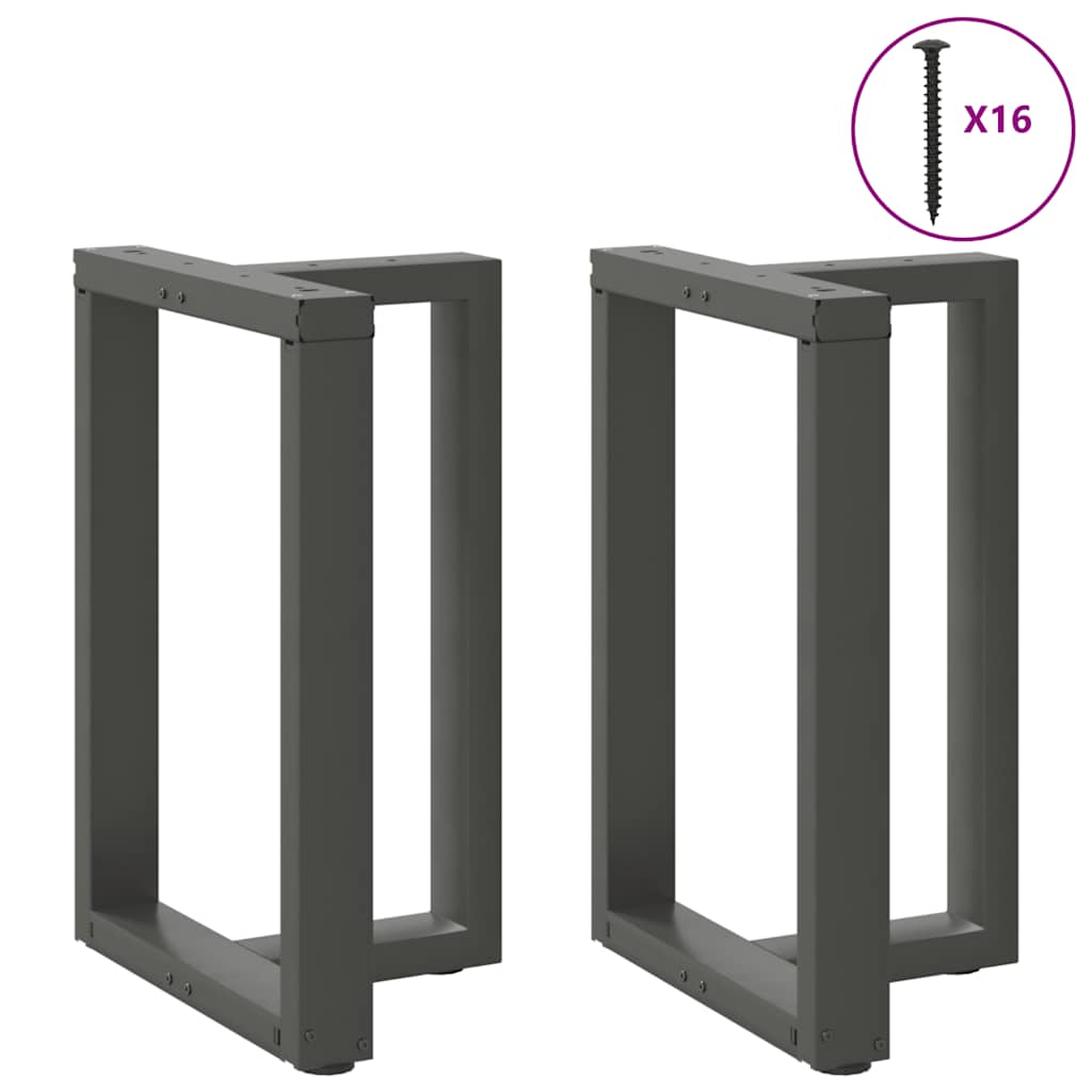 vidaXL Picioare de masă în formă de T, 2 buc., antracit, 60x35x(72-73) cm, oțel vidaXL Picioare de masă în formă de T, 2 buc., antracit, 60x35x(72-73) cm, oțel