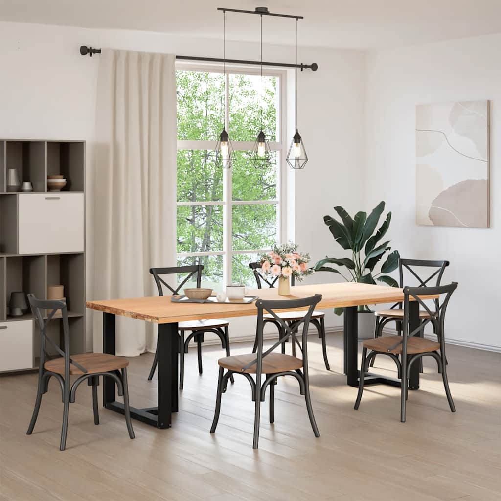 vidaXL Picioare de masă în formă de T, 2 buc., negru, 70x35x(72-73) cm, oțel vidaXL Picioare de masă în formă de T, 2 buc., negru, 70x35x(72-73) cm, oțel