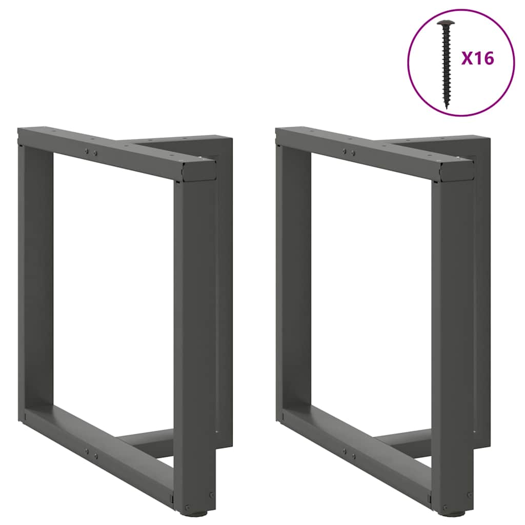 vidaXL Picioare de masă în formă de T, 2 buc., antracit, 70x35x(72-73) cm, oțel vidaXL Picioare de masă în formă de T, 2 buc., antracit, 70x35x(72-73) cm, oțel