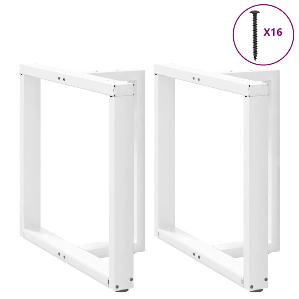 vidaXL Picioare de masă în formă de T, 2 buc., alb, 80x35x(72-73) cm, oțel vidaXL Picioare de masă în formă de T, 2 buc., alb, 80x35x(72-73) cm, oțel