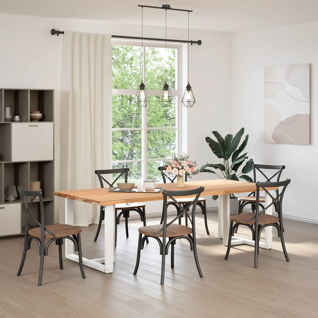 vidaXL Picioare de masă în formă de T, 2 buc., alb, 90x35x(72-73) cm, oțel vidaXL Picioare de masă în formă de T, 2 buc., alb, 90x35x(72-73) cm, oțel