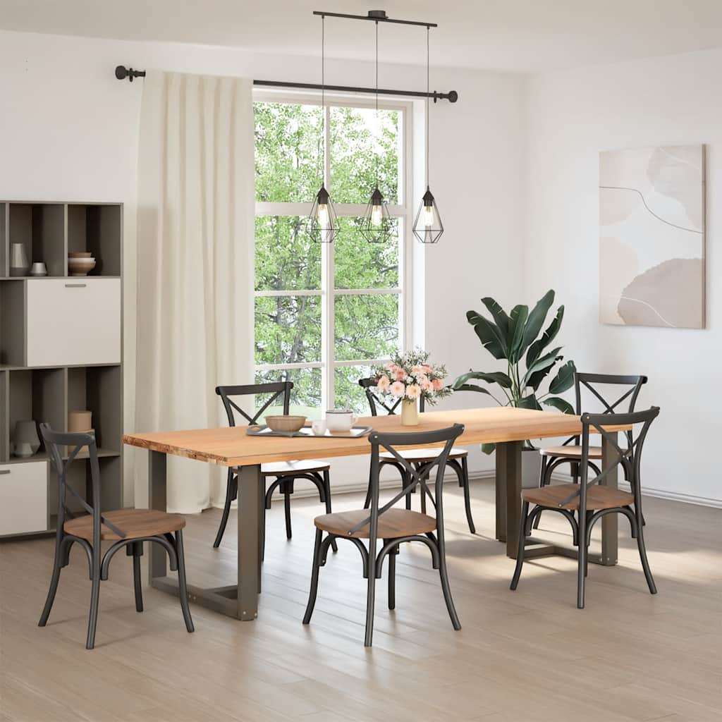 vidaXL Picioare de masă în formă de T, 2 buc., negru, 90x35x(72-73) cm, oțel vidaXL Picioare de masă în formă de T, 2 buc., negru, 90x35x(72-73) cm, oțel