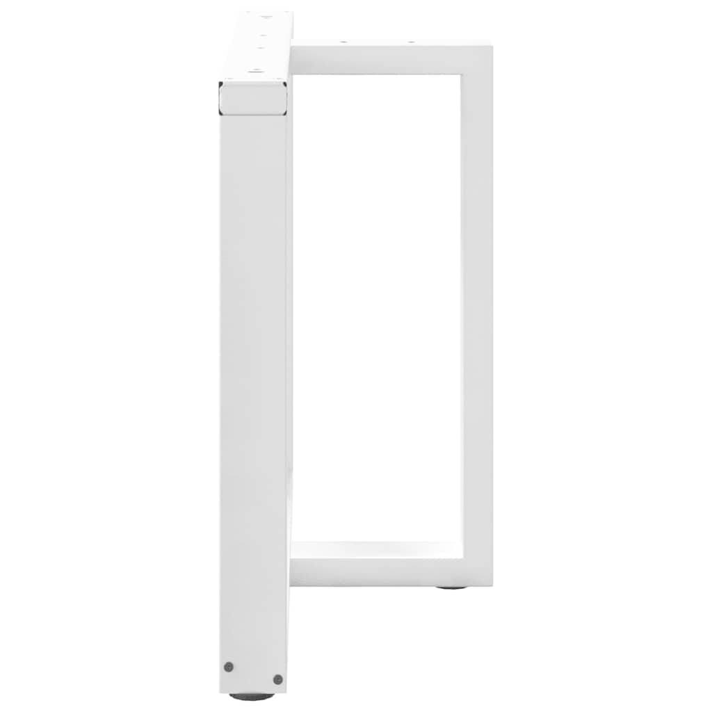 vidaXL Picioare de masă în formă de T, 2 buc., alb, 100x35x(72-73) cm, oțel