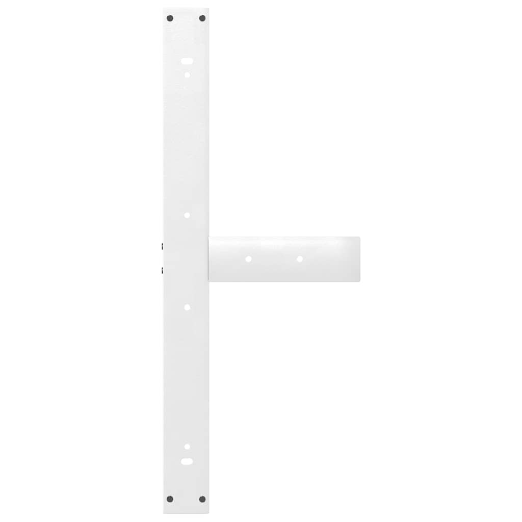vidaXL Picioare de masă în formă de T, 2 buc., alb, 100x35x(72-73) cm, oțel