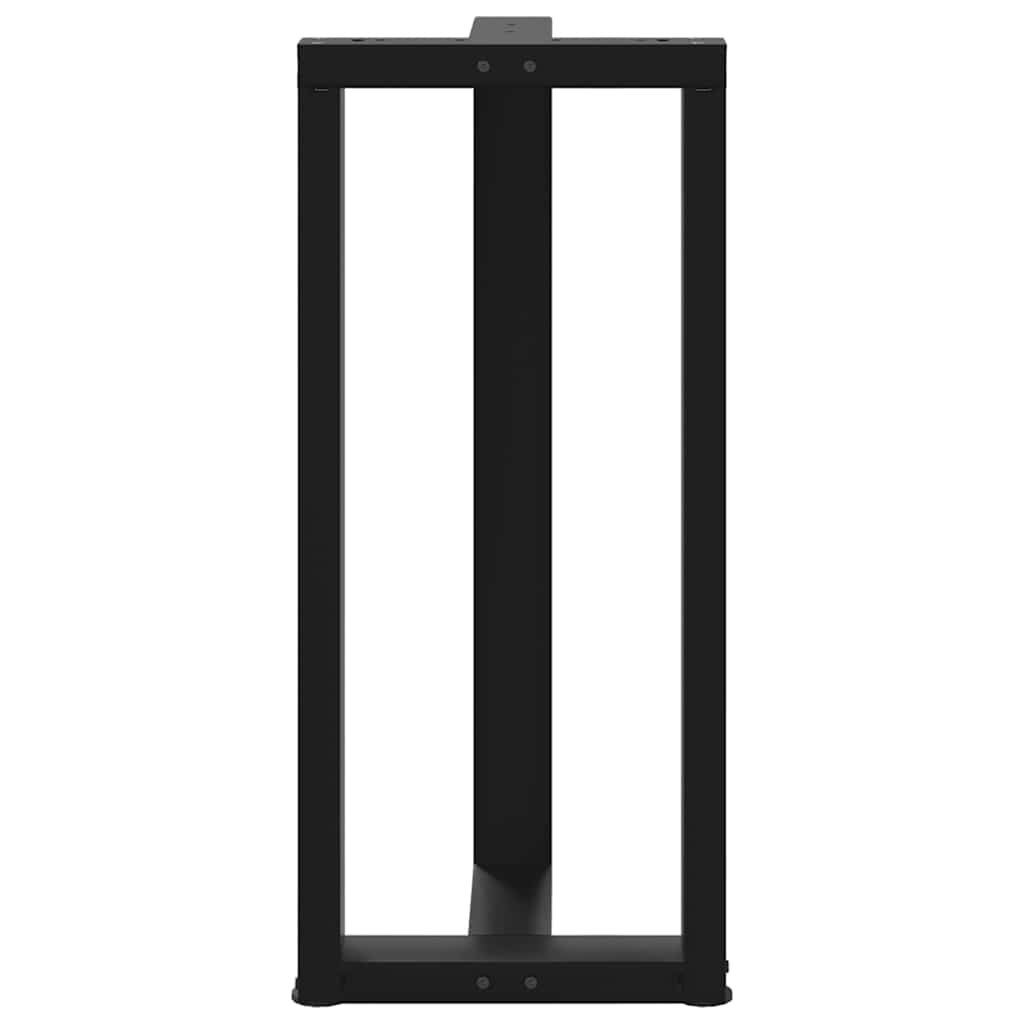 vidaXL Picioare de masă de bar în formă de T, 2 buc., negru, 40x35x(90-91) cm, oțel