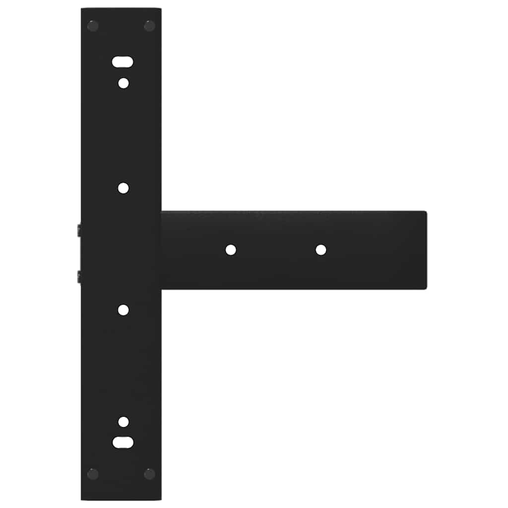 vidaXL Picioare de masă de bar în formă de T, 2 buc., negru, 40x35x(90-91) cm, oțel