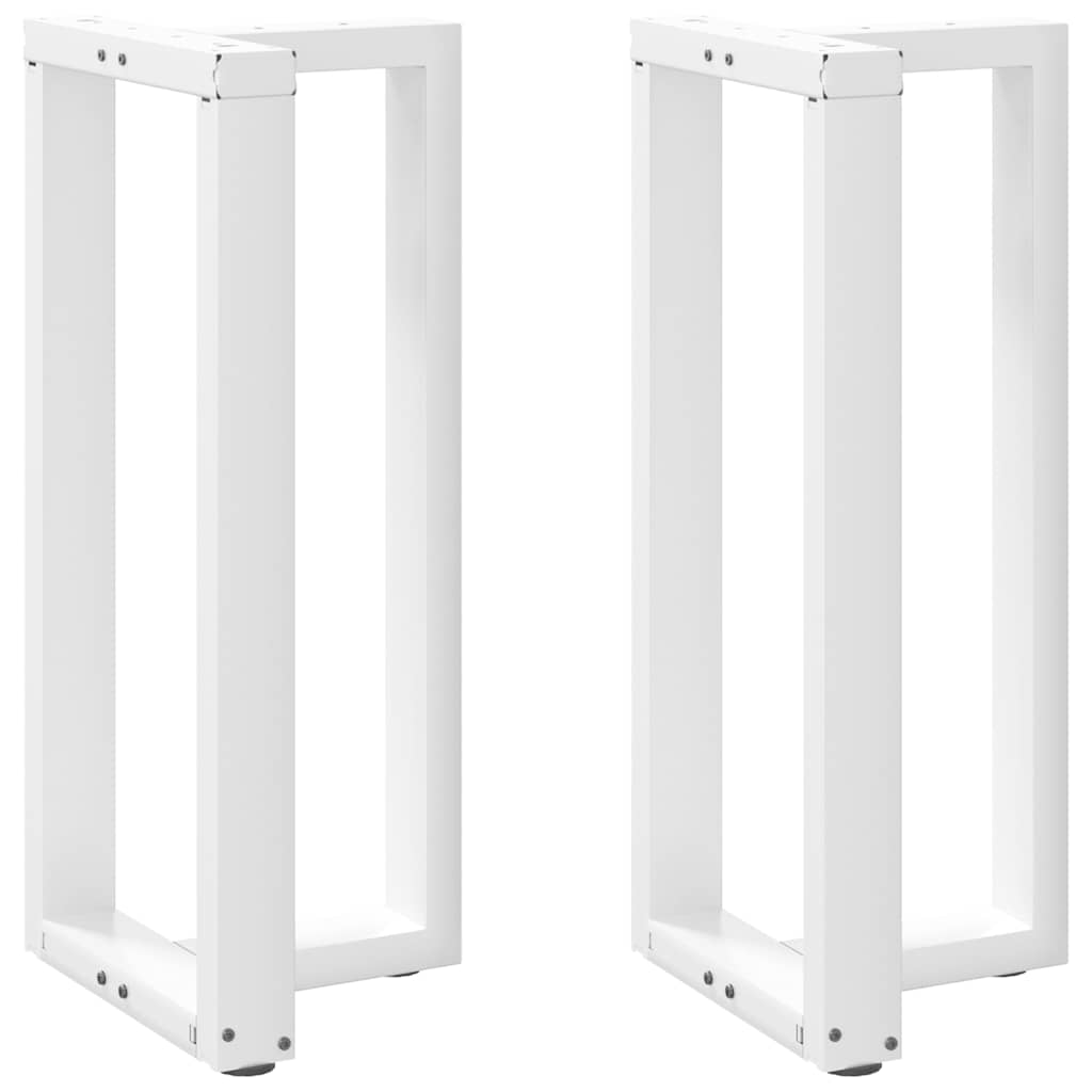 vidaXL Picioare de masă de bar în formă de T, 2 buc., alb, 40x35x(90-91) cm, oțel