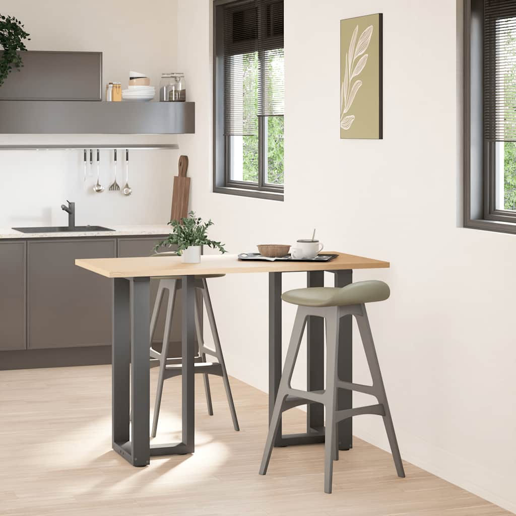 vidaXL Picioare de masă de bar în formă de T, 2 buc., antracit, 40x35x(90-91) cm, oțel