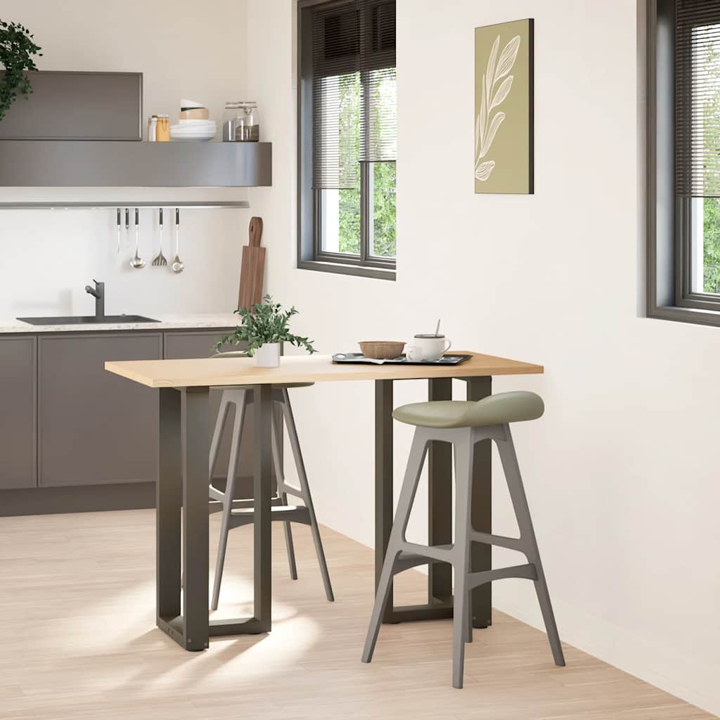 vidaXL Picioare de masă de bar în formă de T, 2 buc., negru, 40x35x(90-91) cm, oțel