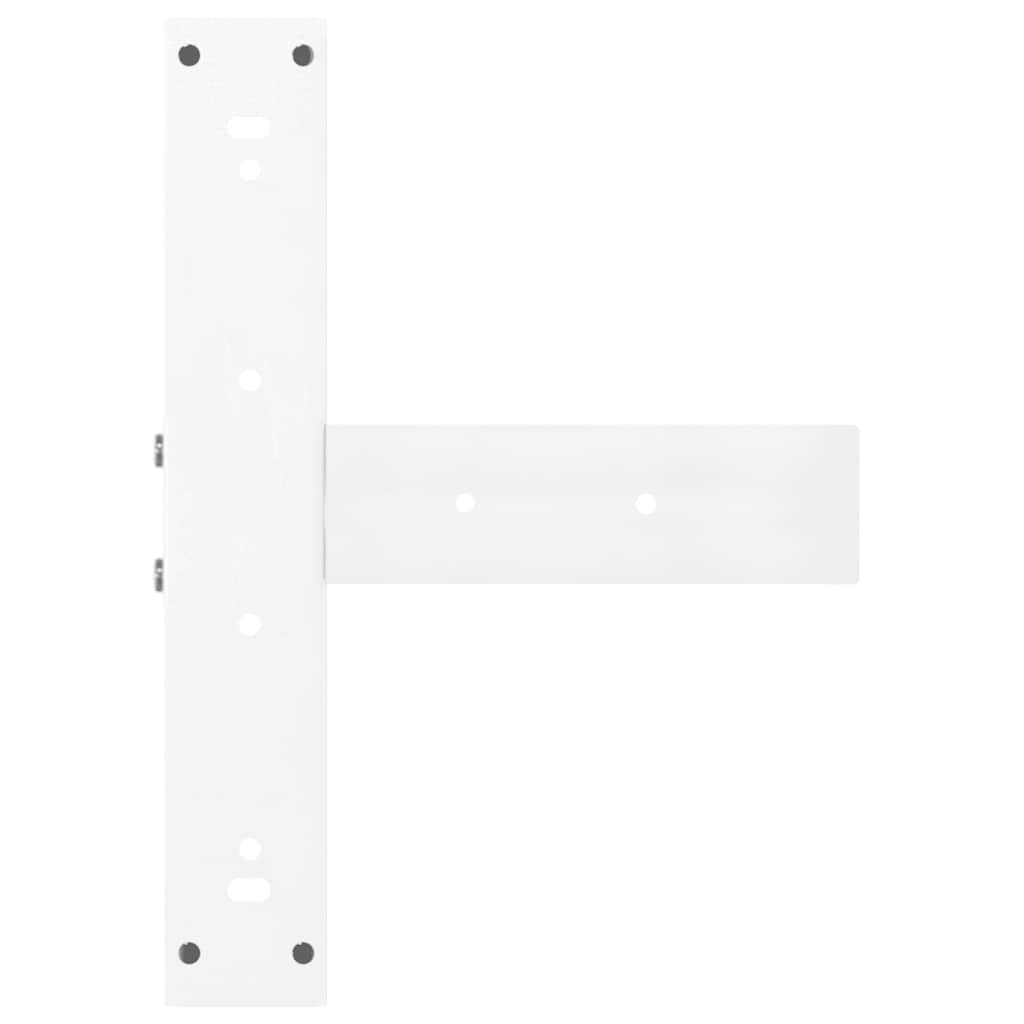 vidaXL Picioare de masă de bar în formă de T, 2 buc., alb, 50x35x(90-91) cm, oțel