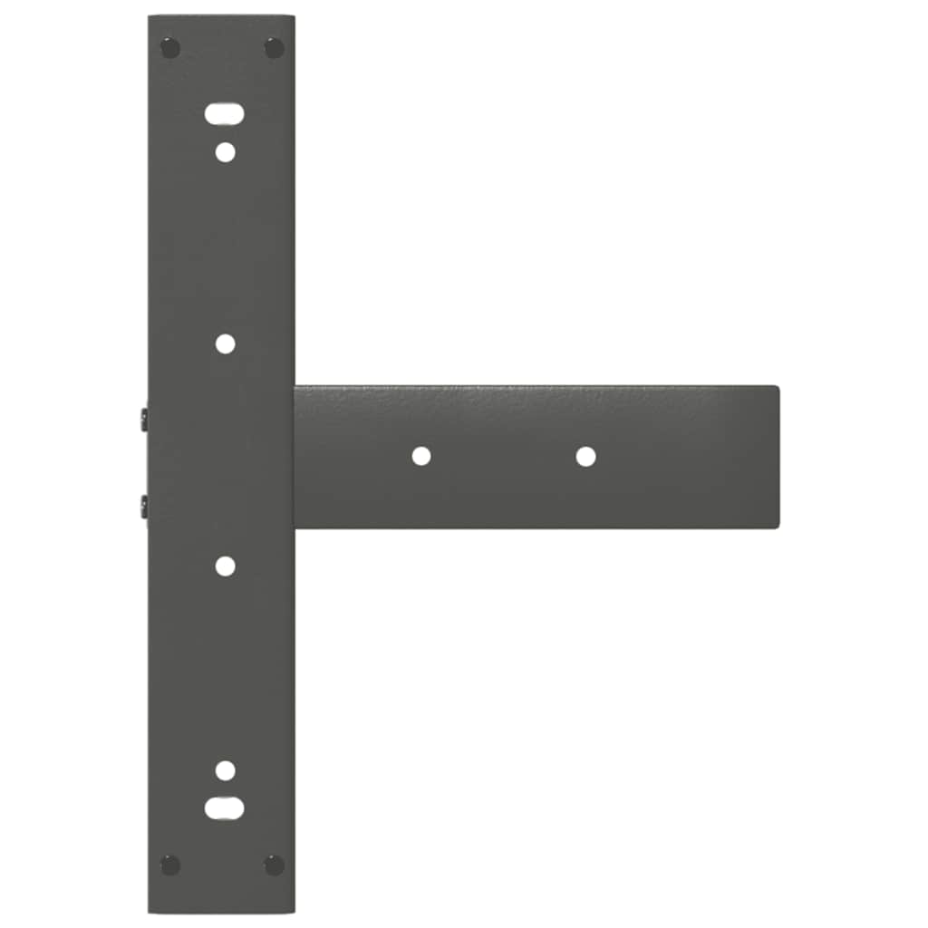 vidaXL Picioare de masă de bar în formă de T, 2 buc., antracit, 50x35x(90-91) cm, oțel