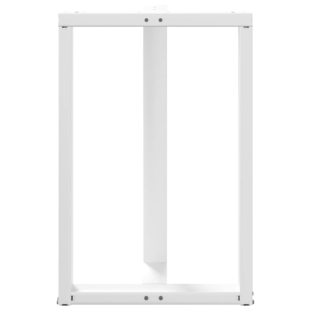 vidaXL Picioare de masă de bar în formă de T, 2 buc., alb, 60x35x(90-91) cm, oțel vidaXL Picioare de masă de bar în formă de T, 2 buc., alb, 60x35x(90-91) cm, oțel