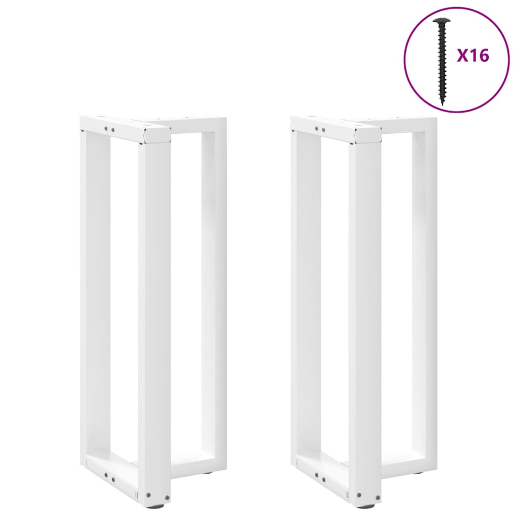 vidaXL Picioare de masă de bar în formă de T, 2 buc., alb, 40x35x(100-101) cm, oțel vidaXL Picioare de masă de bar în formă de T, 2 buc., alb, 40x35x(100-101) cm, oțel