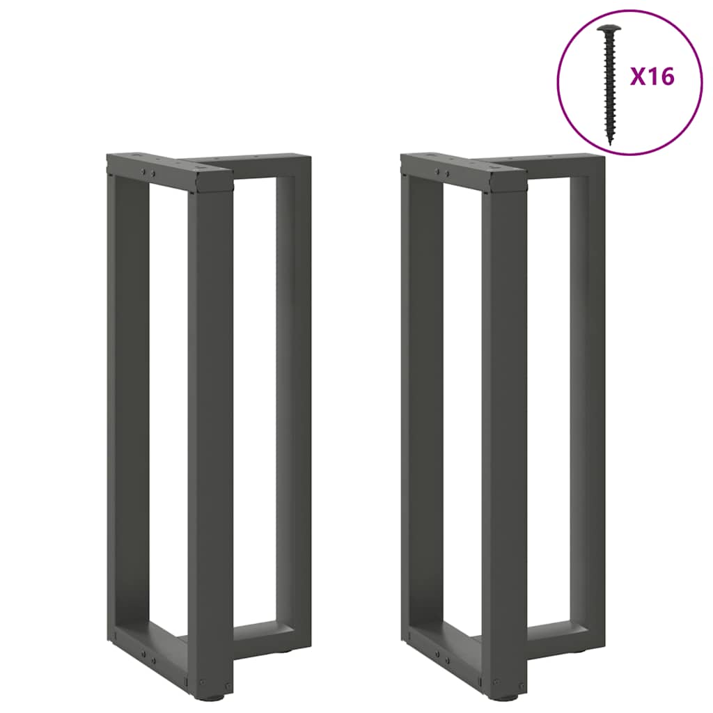 vidaXL Picioare de masă de bar în formă de T, 2 buc., antracit, 40x35x(100-101) cm, oțel vidaXL Picioare de masă de bar în formă de T, 2 buc., antracit, 40x35x(100-101) cm, oțel