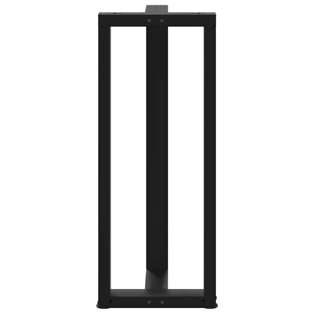 vidaXL Picioare de masă de bar în formă de T, 2 buc., negru, 50x35x(100-101) cm, oțel vidaXL Picioare de masă de bar în formă de T, 2 buc., negru, 50x35x(100-101) cm, oțel