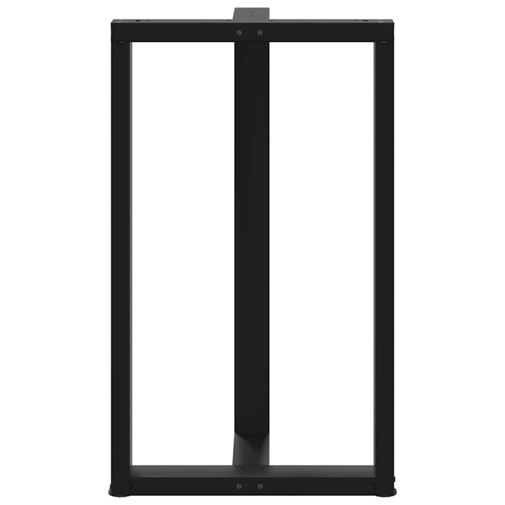 vidaXL Picioare de masă de bar în formă de T, 2 buc., negru, 60x35x(100-101) cm, oțel vidaXL Picioare de masă de bar în formă de T, 2 buc., negru, 60x35x(100-101) cm, oțel