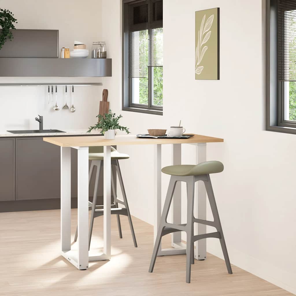 vidaXL Picioare de masă de bar în formă de T, 2 buc., alb, 60x35x(100-101) cm, oțel vidaXL Picioare de masă de bar în formă de T, 2 buc., alb, 60x35x(100-101) cm, oțel