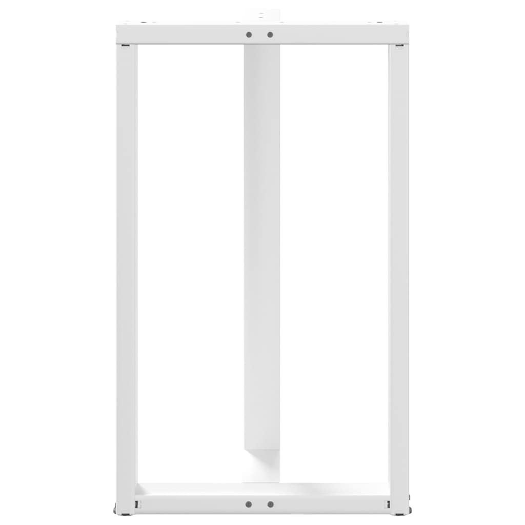 vidaXL Picioare de masă de bar în formă de T, 2 buc., alb, 60x35x(100-101) cm, oțel vidaXL Picioare de masă de bar în formă de T, 2 buc., alb, 60x35x(100-101) cm, oțel