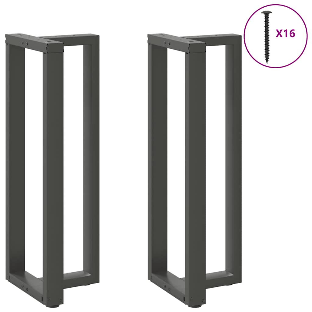 vidaXL Picioare de masă de bar în formă de T, 2 buc., antracit, 40x35x(110-111) cm, oțel vidaXL Picioare de masă de bar în formă de T, 2 buc., antracit, 40x35x(110-111) cm, oțel