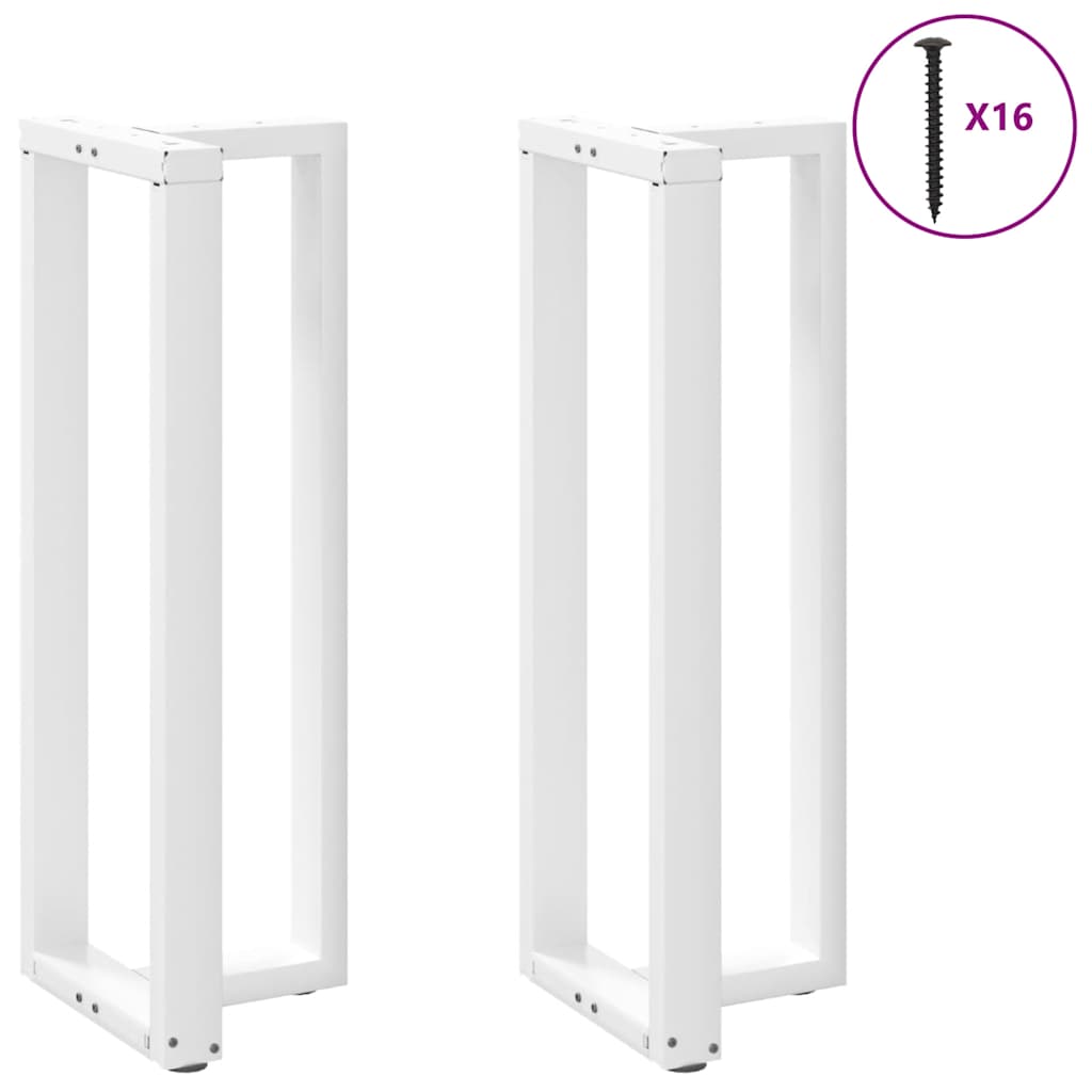 vidaXL Picioare de masă de bar în formă de T, 2 buc., alb, 50x35x(110-111) cm, oțel vidaXL Picioare de masă de bar în formă de T, 2 buc., alb, 50x35x(110-111) cm, oțel