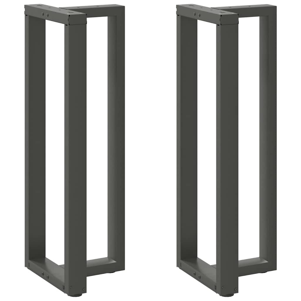 vidaXL Picioare de masă de bar în formă de T, 2 buc., antracit, 50x35x(110-111) cm, oțel