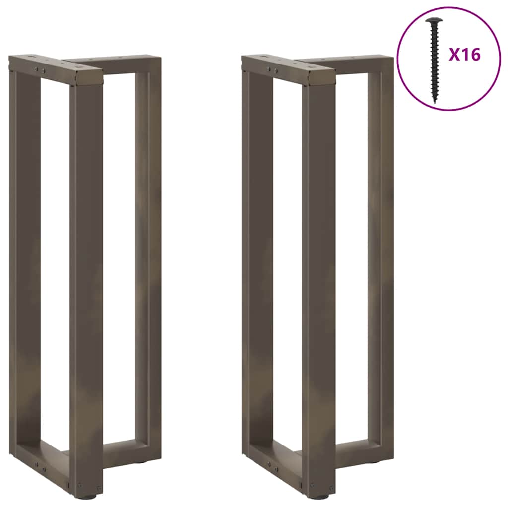 vidaXL Picioare de masă de bar în formă de T, 2 buc., negru, 50x35x(110-111) cm, oțel vidaXL Picioare de masă de bar în formă de T, 2 buc., negru, 50x35x(110-111) cm, oțel
