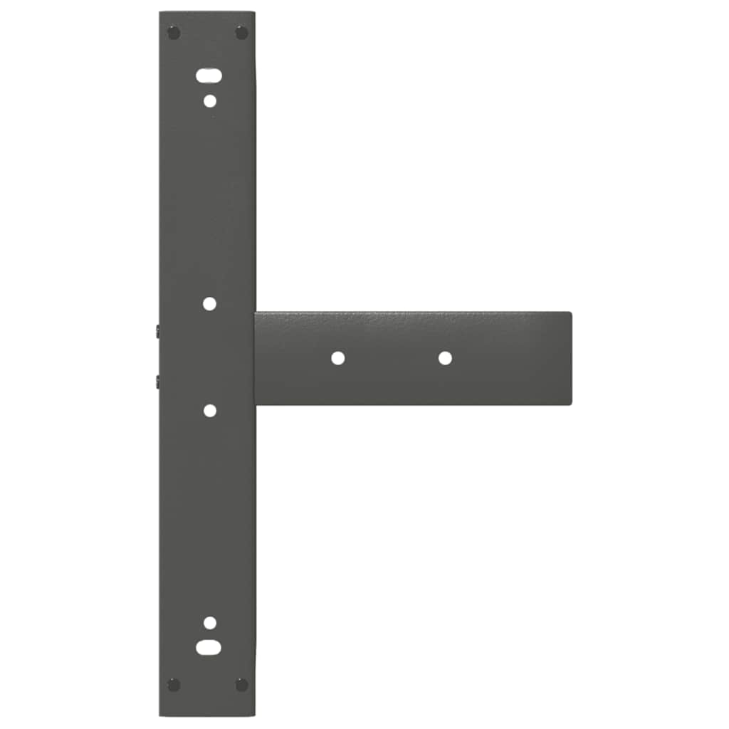 vidaXL Picioare de masă de bar în formă de T, 2 buc., antracit, 60x35x(110-111) cm, oțel