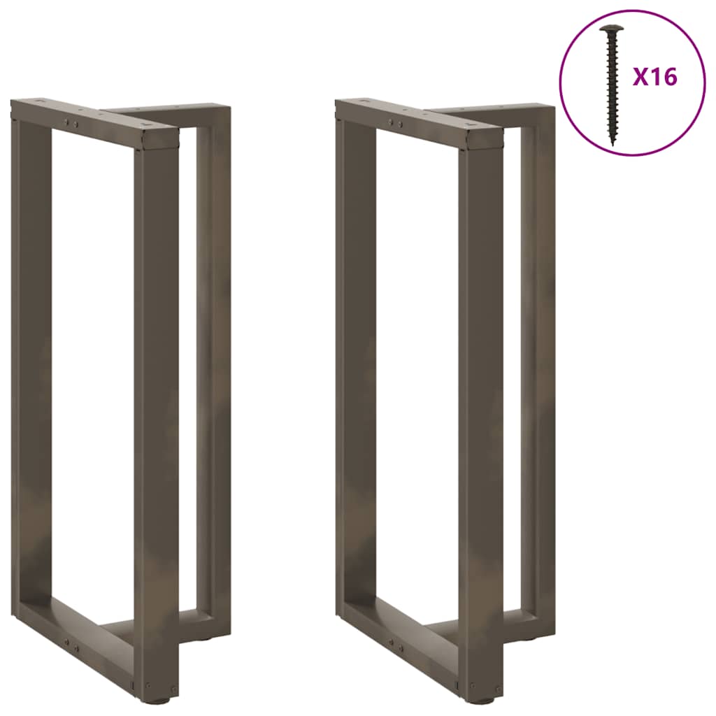vidaXL Picioare de masă de bar în formă de T, 2 buc., negru, 60x35x(110-111) cm, oțel vidaXL Picioare de masă de bar în formă de T, 2 buc., negru, 60x35x(110-111) cm, oțel