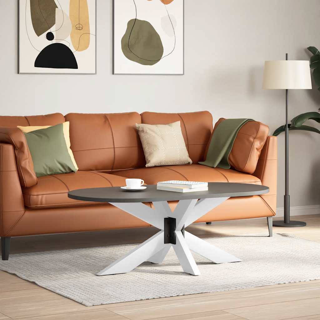 vidaXL Picior masă de cafea, formă de păianjen, alb, 98x58x(42-43) cm, oțel vidaXL Picior masă de cafea, formă de păianjen, alb, 98x58x(42-43) cm, oțel