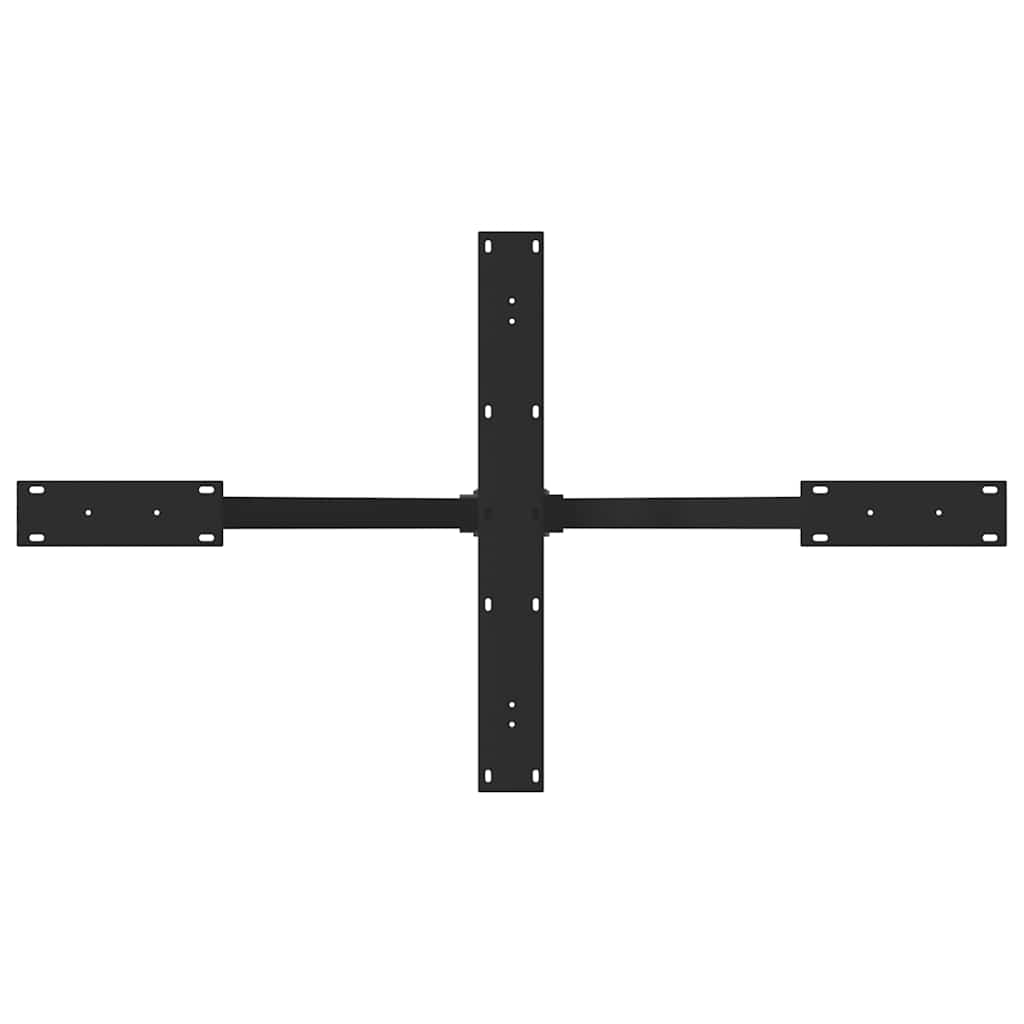 vidaXL Picior masă de sufragerie în formă de păianjen, negru, 120x68x(72-73) cm, oțel