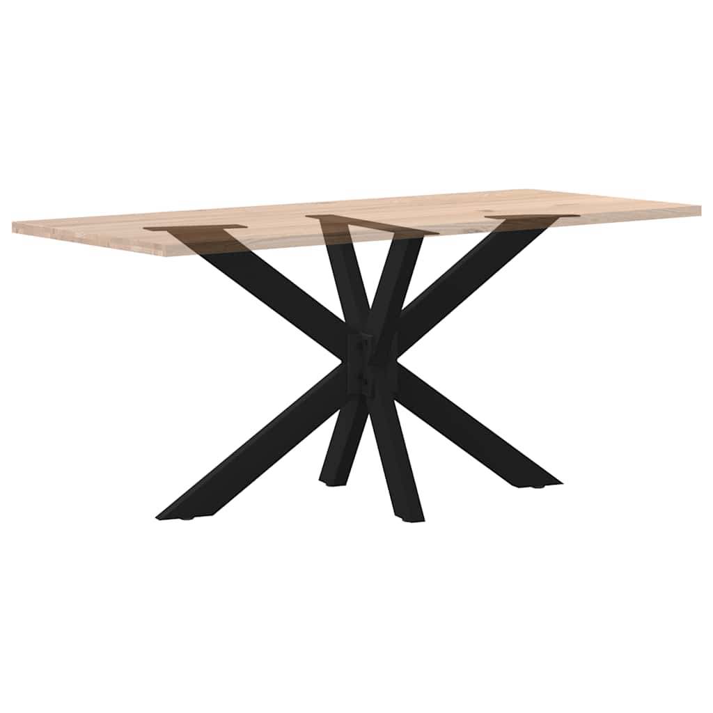 vidaXL Picior masă de sufragerie în formă de păianjen, negru, 120x68x(72-73) cm, oțel