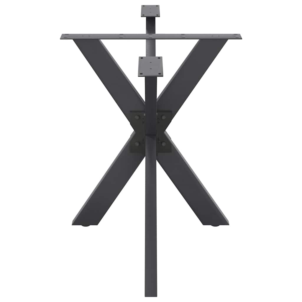 vidaXL Picior masă de sufragerie, formă de păianjen, antracit, 120x68x(72-73) cm, oțel