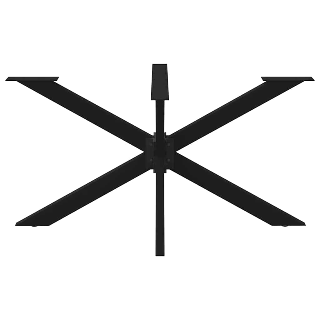 vidaXL Picior masă de sufragerie în formă de păianjen, negru, 150x78x(72-73) cm, oțel