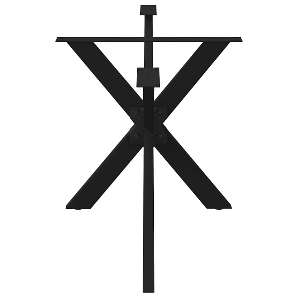 vidaXL Picior masă de sufragerie în formă de păianjen, negru, 150x78x(72-73) cm, oțel