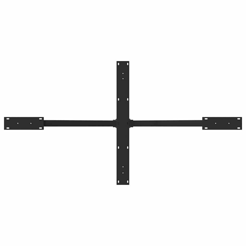 vidaXL Picior masă de sufragerie în formă de păianjen, negru, 150x78x(72-73) cm, oțel