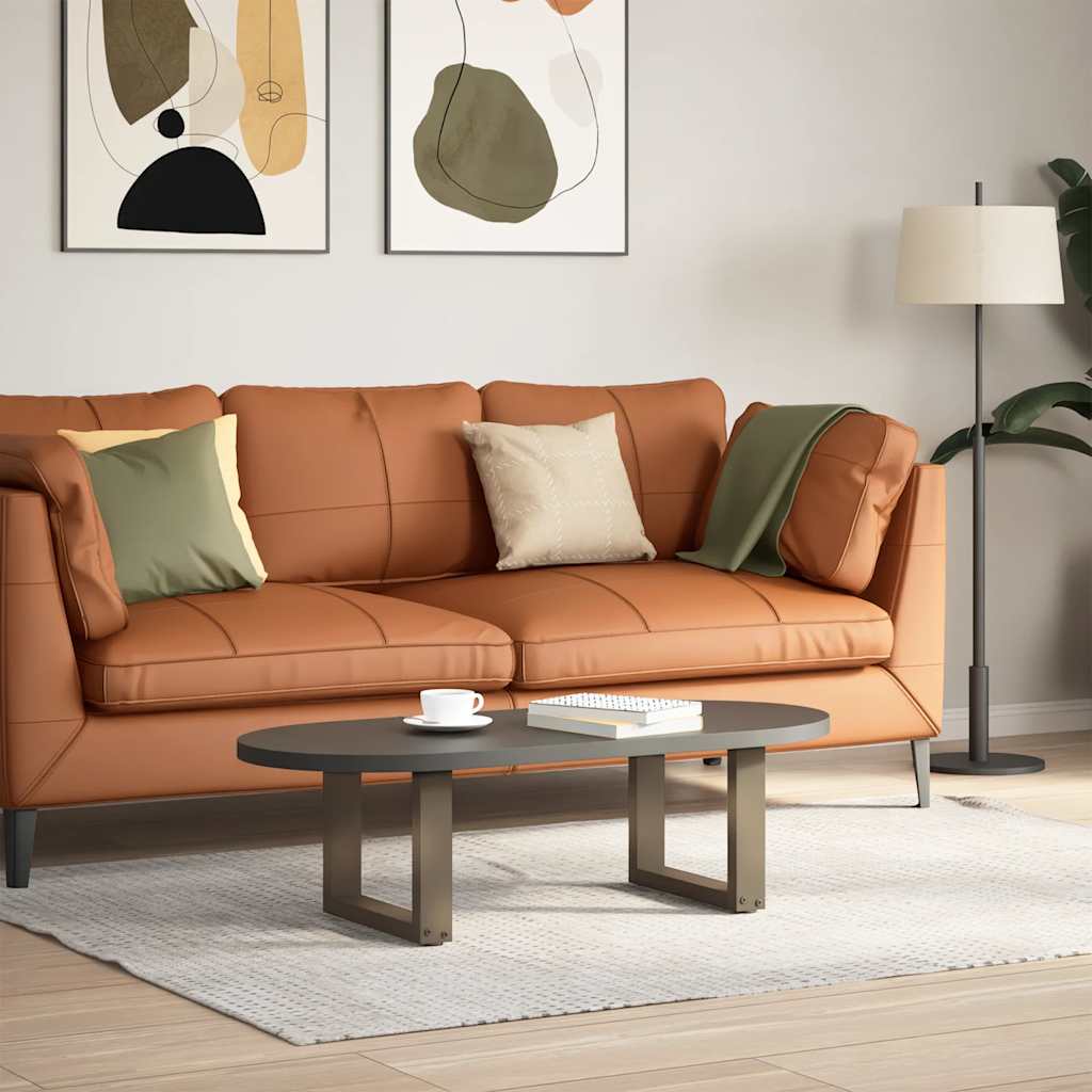 vidaXL Picioare pentru măsuță de cafea în formă de U, 2 buc., oțel natural, 30x(30-31) cm