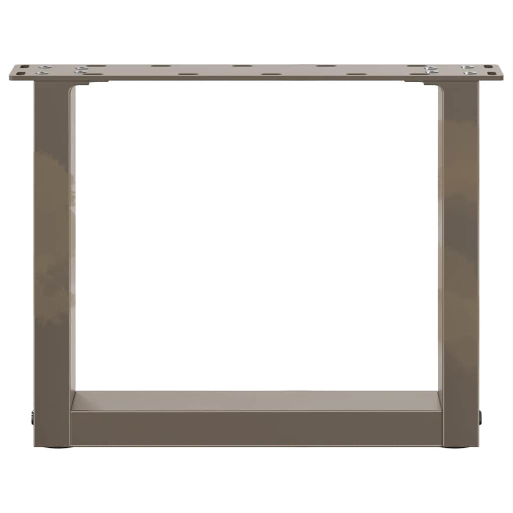 vidaXL Picioare pentru măsuță de cafea în formă de U, 2 buc., oțel natural, 30x(30-31) cm