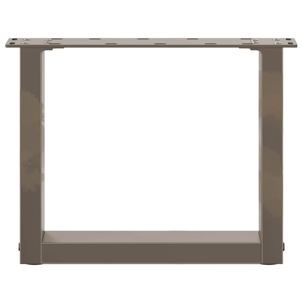 vidaXL Picioare pentru masă de cafea în formă de U, 2 buc., oțel natural, 40x(30-31) cm vidaXL Picioare pentru masă de cafea în formă de U, 2 buc., oțel natural, 40x(30-31) cm