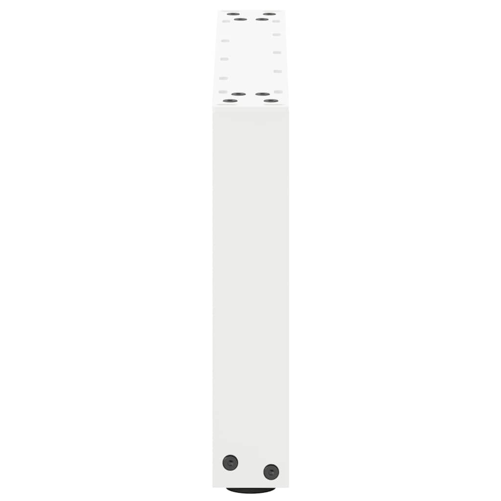 vidaXL Picioare pentru măsuță de cafea în formă de U, 2 buc., alb, 50x(30-31) cm, oțel