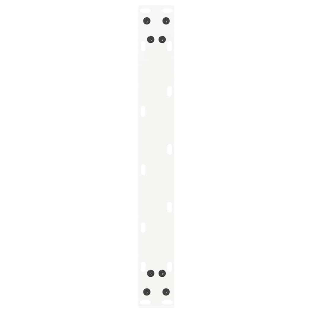 vidaXL Picioare pentru măsuță de cafea în formă de U, 2 buc., alb, 50x(30-31) cm, oțel