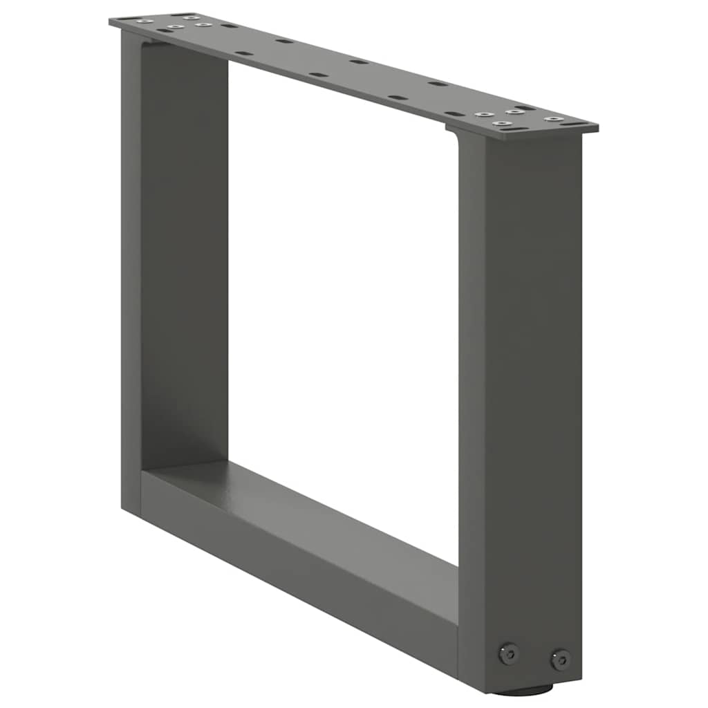 vidaXL Picioare pentru măsuță de cafea în formă de U, 2 buc., antracit, 50x(30-31) cm, oțel vidaXL Picioare pentru măsuță de cafea în formă de U, 2 buc., antracit, 50x(30-31) cm, oțel
