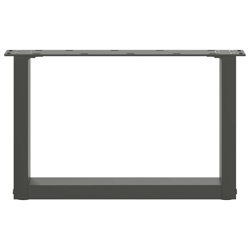 vidaXL Picioare pentru măsuță de cafea în formă de U, 2 buc., antracit, 50x(30-31) cm, oțel vidaXL Picioare pentru măsuță de cafea în formă de U, 2 buc., antracit, 50x(30-31) cm, oțel