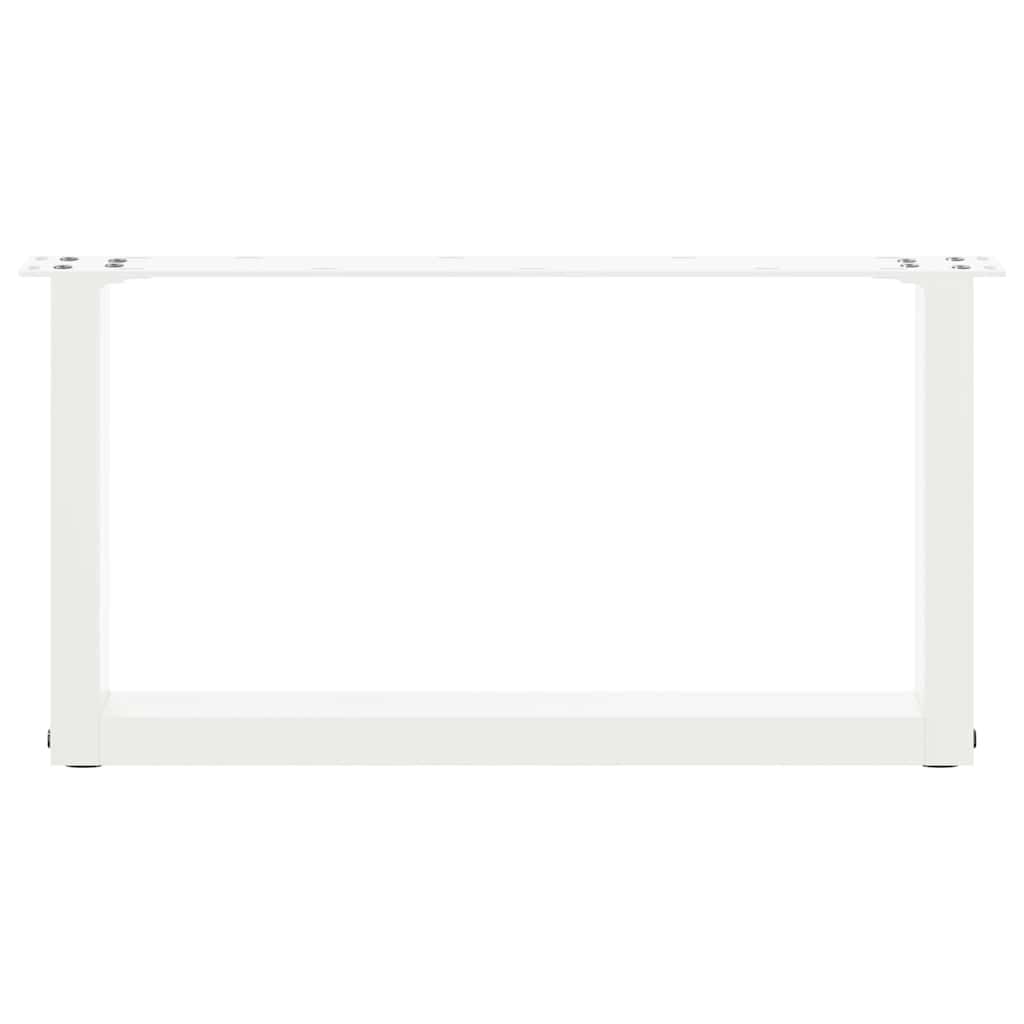 vidaXL Picioare pentru măsuță de cafea în formă de U, 2 buc., alb, 60x(30-31) cm, oțel vidaXL Picioare pentru măsuță de cafea în formă de U, 2 buc., alb, 60x(30-31) cm, oțel