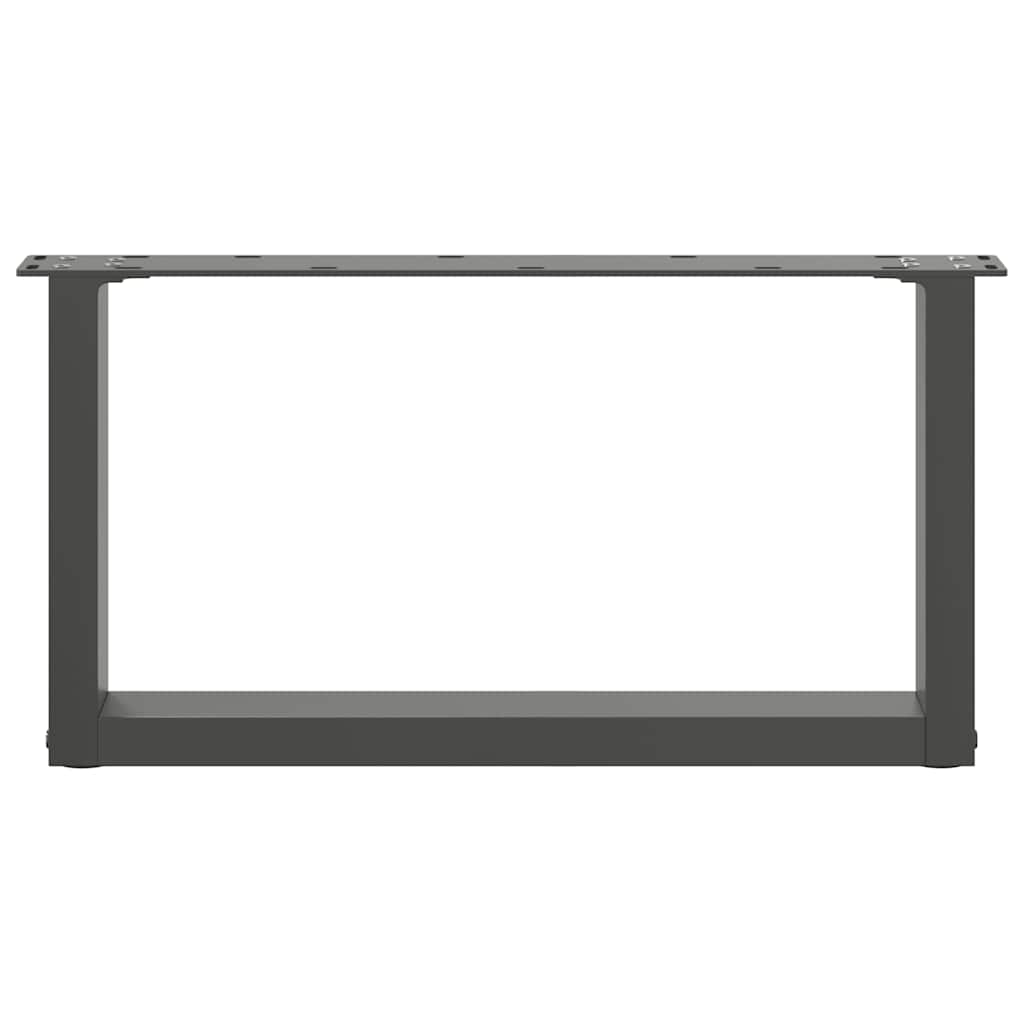 vidaXL Picioare pentru măsuță de cafea în formă de U, 2 buc., antracit, 60x(30-31) cm, oțel vidaXL Picioare pentru măsuță de cafea în formă de U, 2 buc., antracit, 60x(30-31) cm, oțel