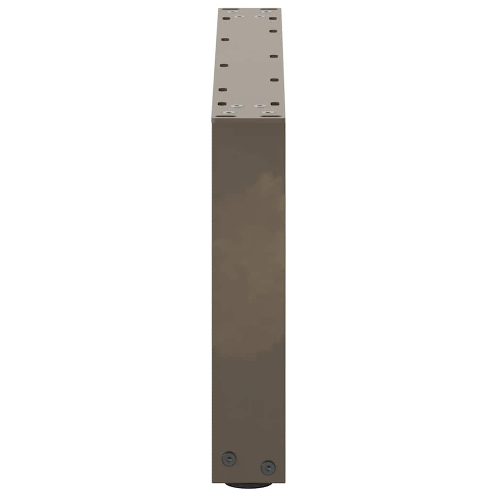 vidaXL Picioare pentru măsuță de cafea în formă de U, 2 buc., oțel natural, 60 x (30-31) cm